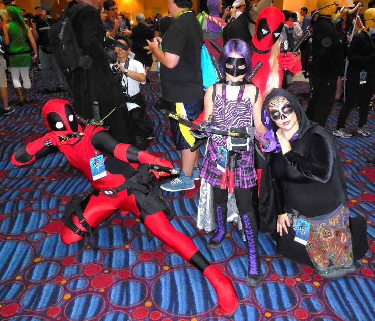 DEADPOOL, LADY DEADPOOL, HIT GIRL and a WITCH (at least that’s what I think she is)